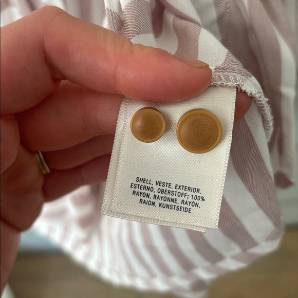 Maeve by Anthropologie Striped Button-Front Blouse — Size 8 - Picture 6 of 8